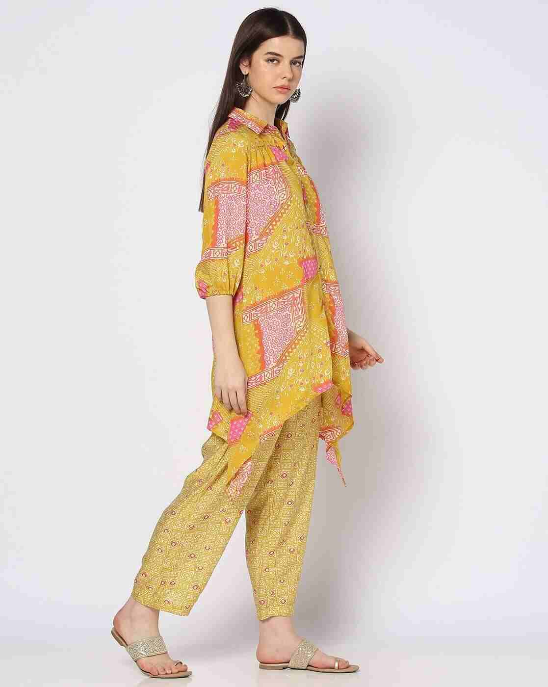 FUSION | Women Printed Tunic & Pants Co-Ord Set|1