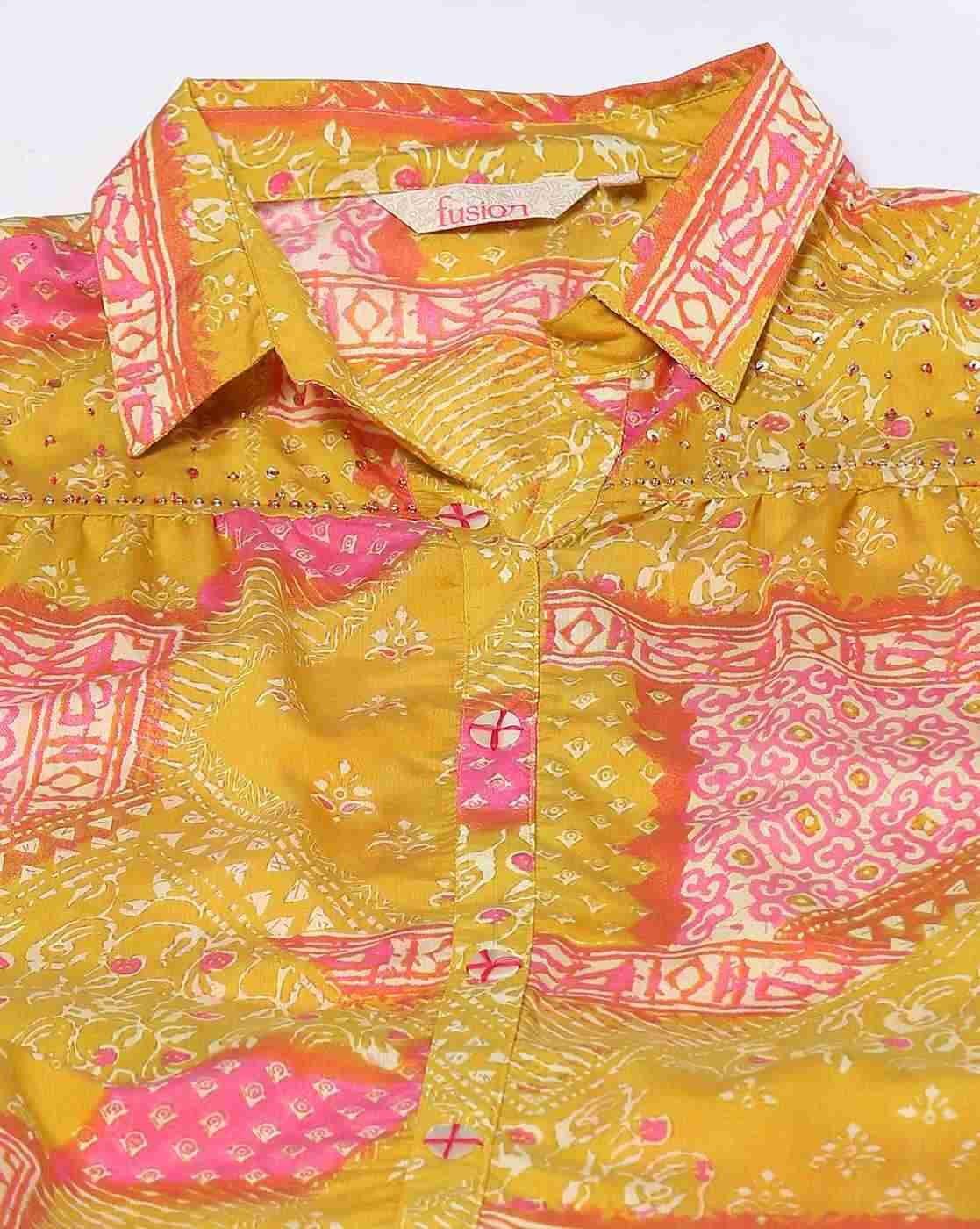 FUSION | Women Printed Tunic & Pants Co-Ord Set|5