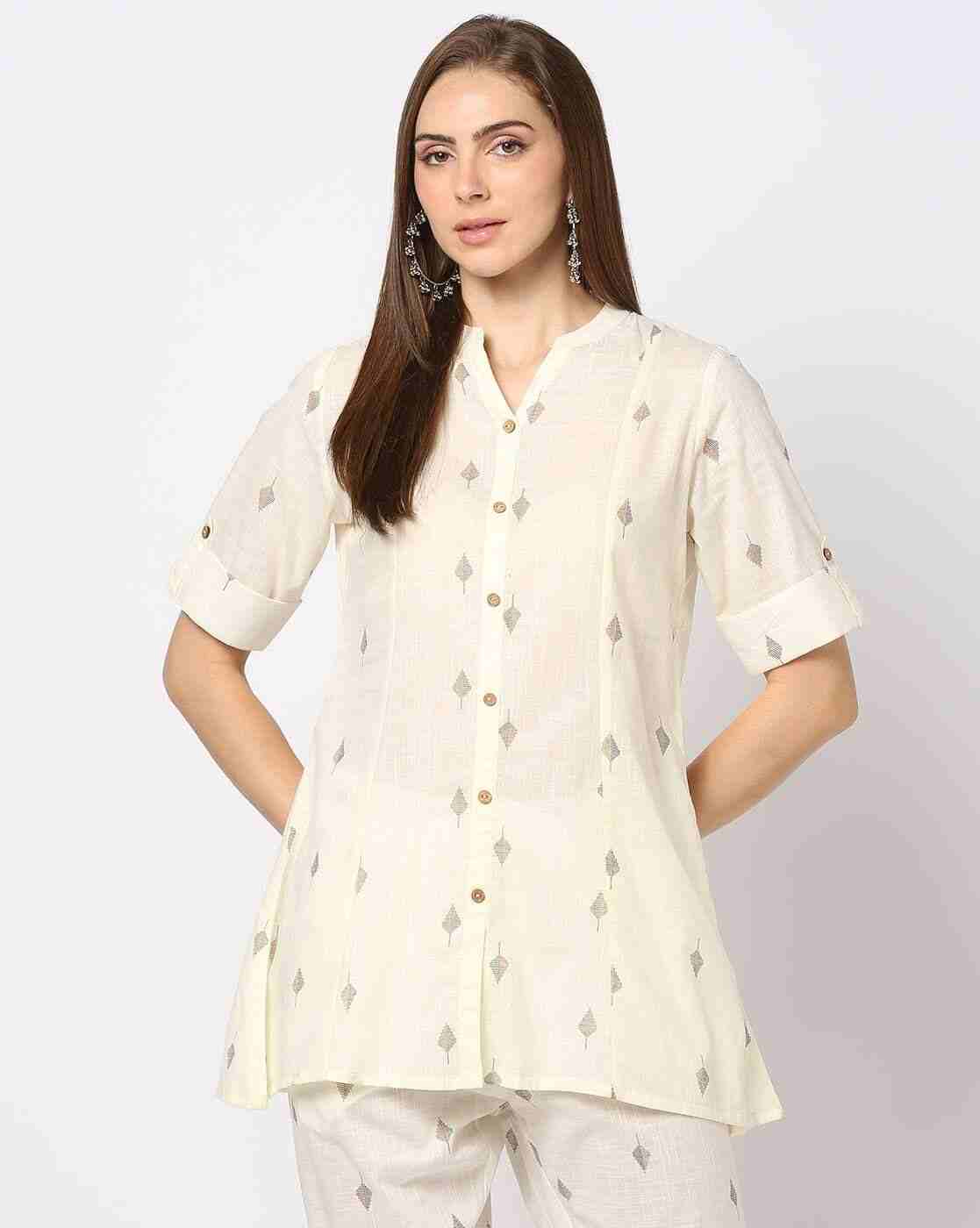 FUSION | Women Leaf Print Regular Fit Top|0