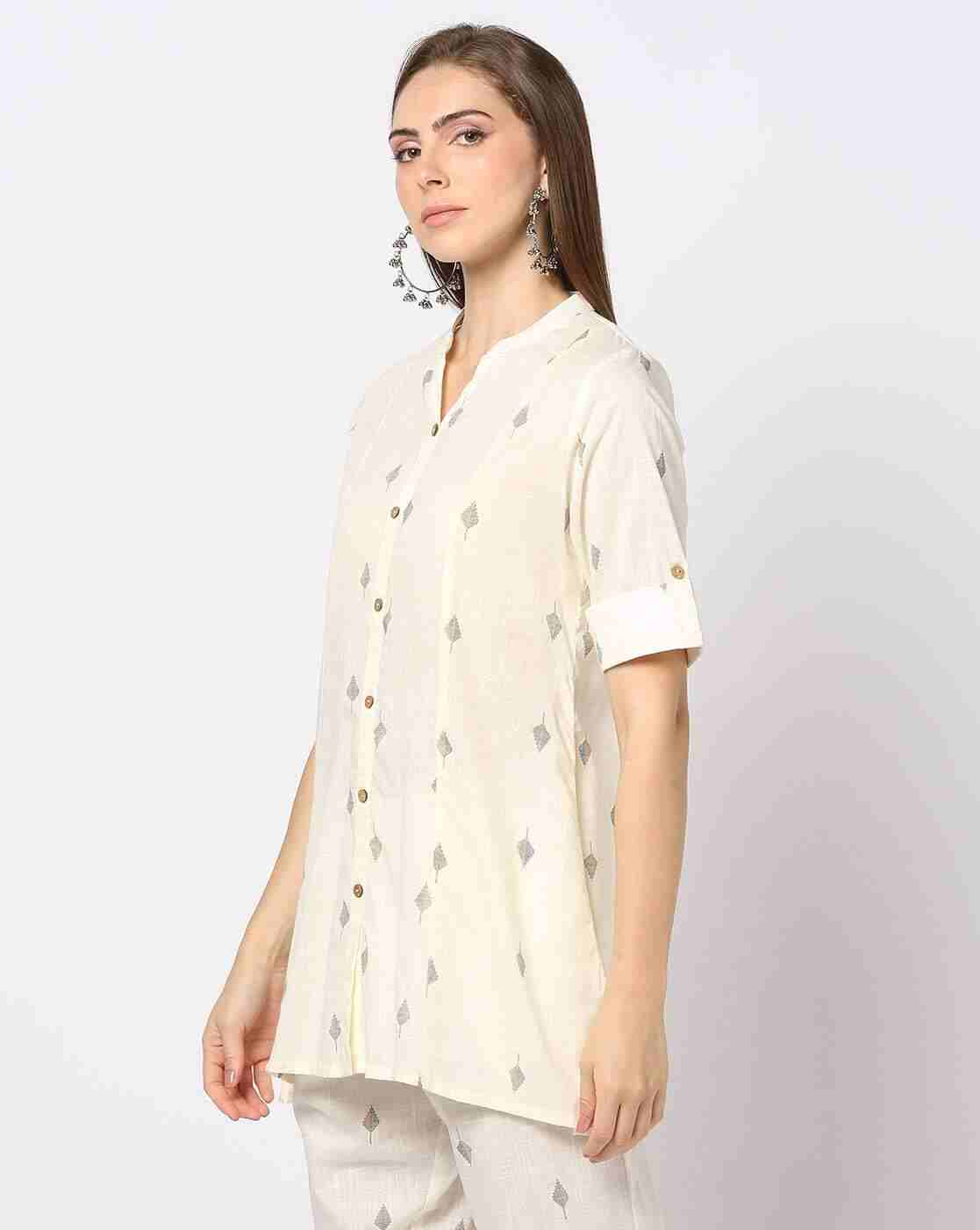 FUSION | Women Leaf Print Regular Fit Top|1