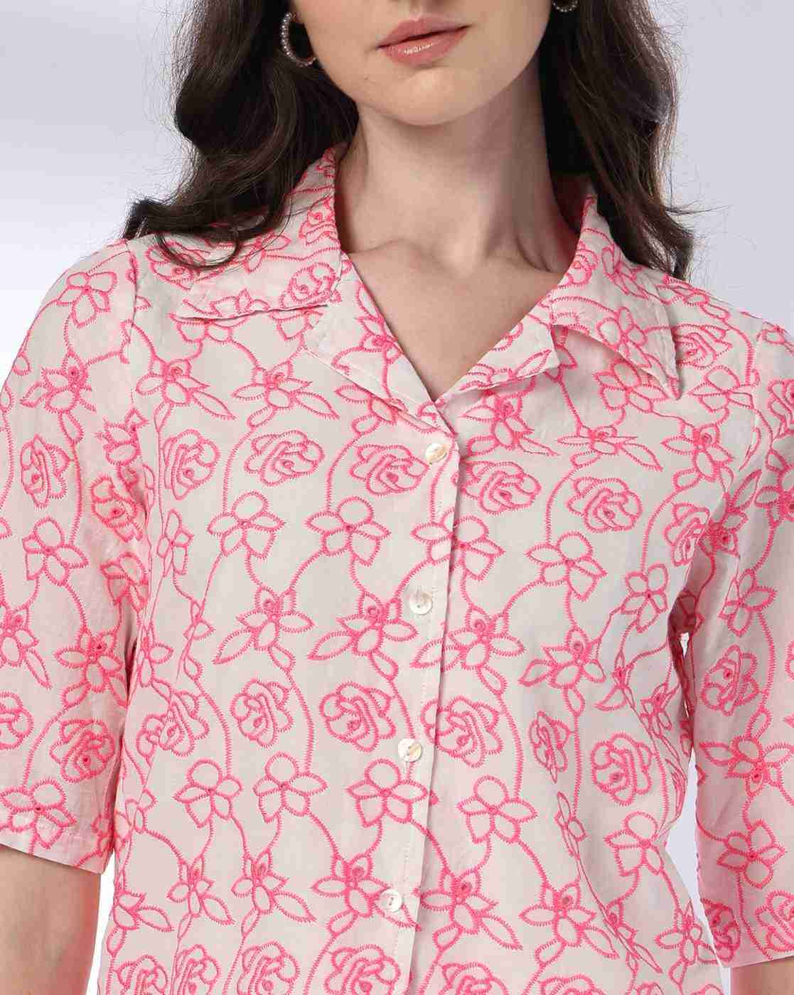 FUSION | Women Schiffli Embroidered Shirt & Pants Set|3