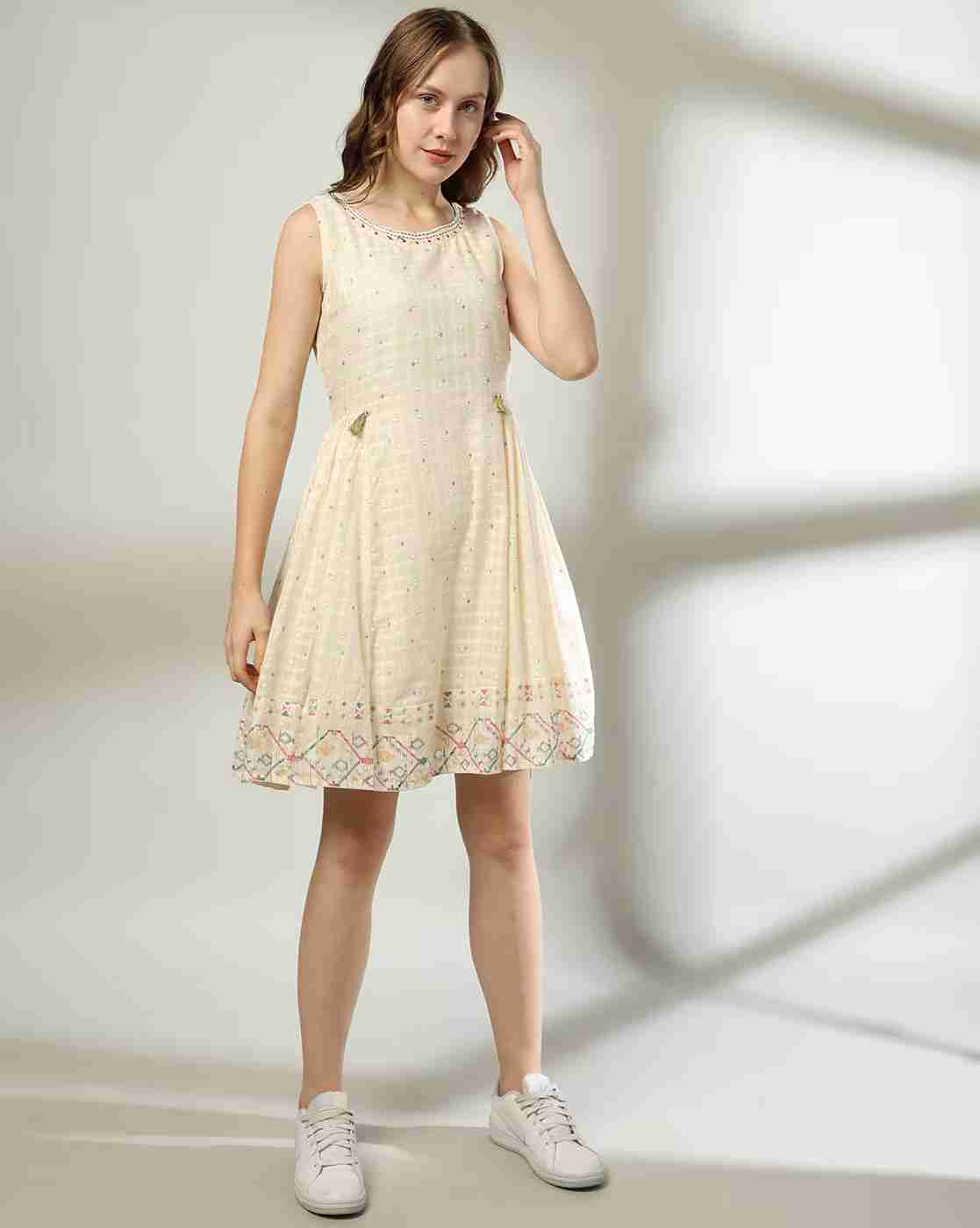 FUSION | Women Woven Fit & Flare Dress|0