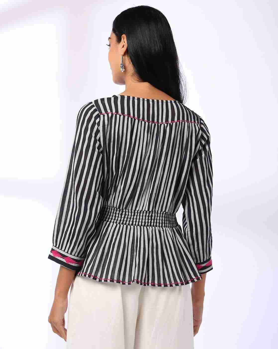 FUSION | Women Striped Relaxed Fit Top|2