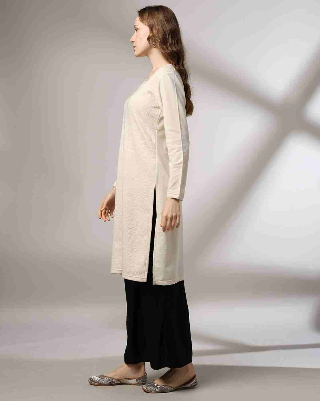 FUSION | Women Floral Patterned Straight Kurta|1