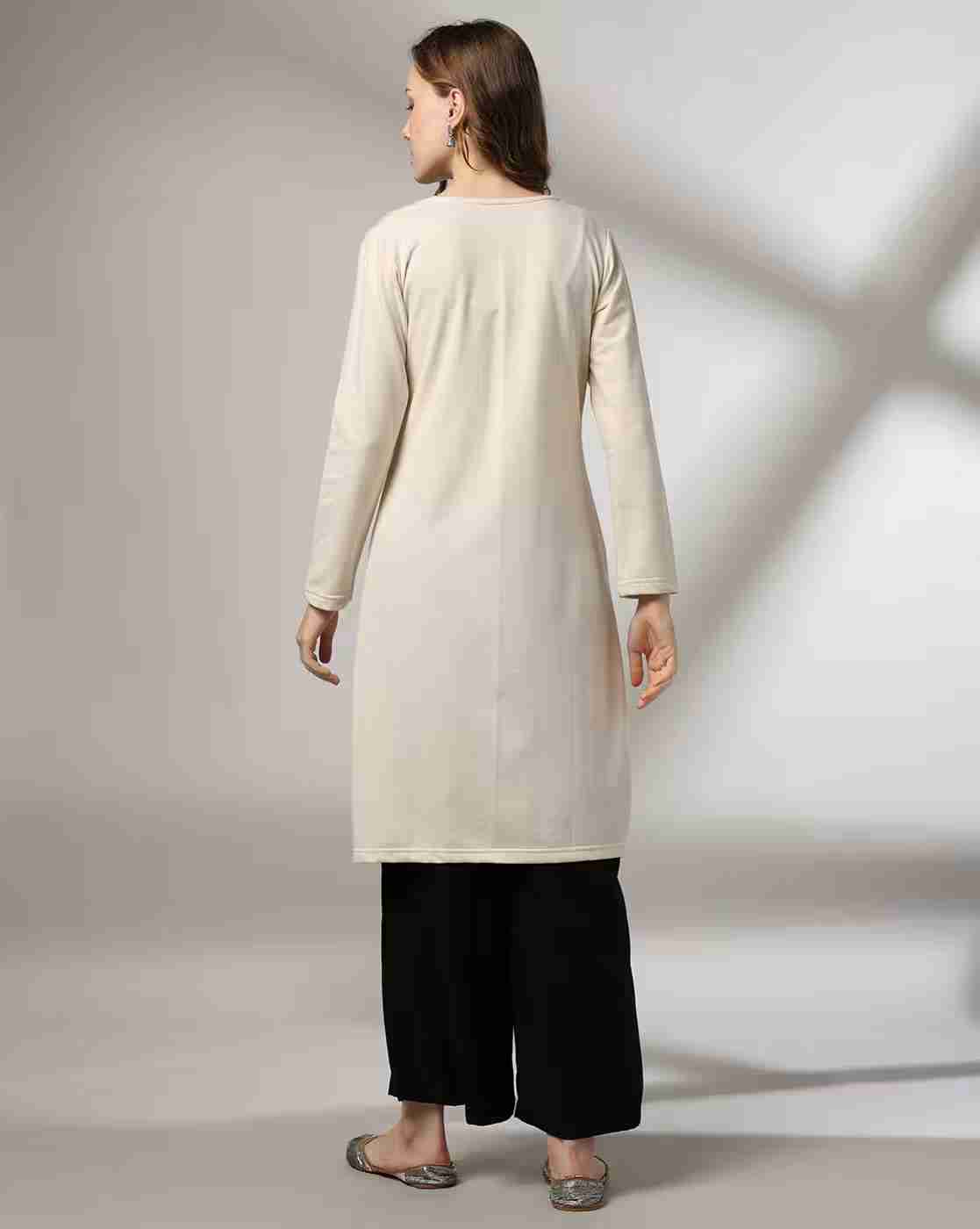 FUSION | Women Floral Patterned Straight Kurta|2