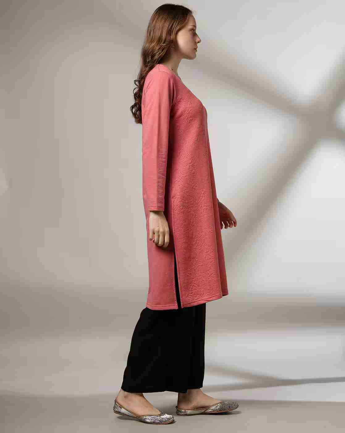 FUSION | Women Floral Patterned Straight Kurta|1