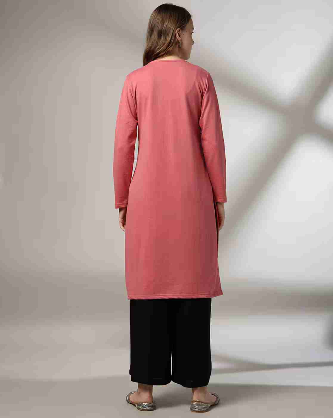 FUSION | Women Floral Patterned Straight Kurta|2