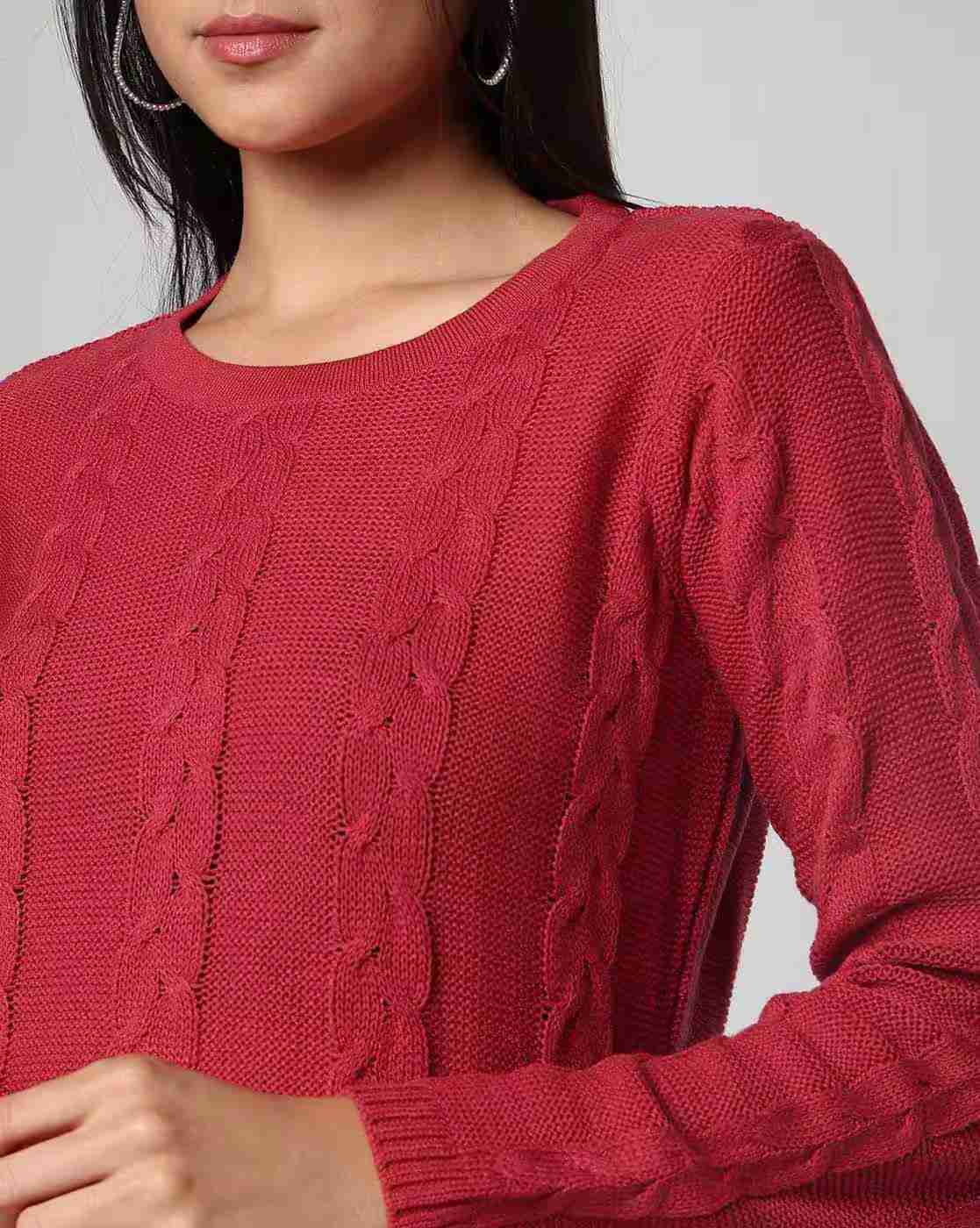 FUSION | Women Cable-Knit Sweater Dress|3