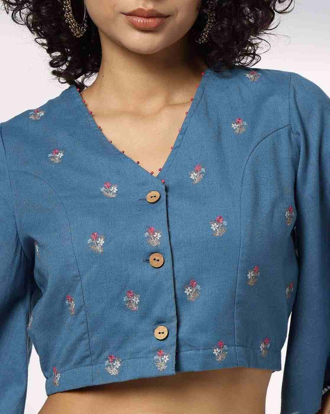 FUSION | Women Embroidered Top & Pants Set|3