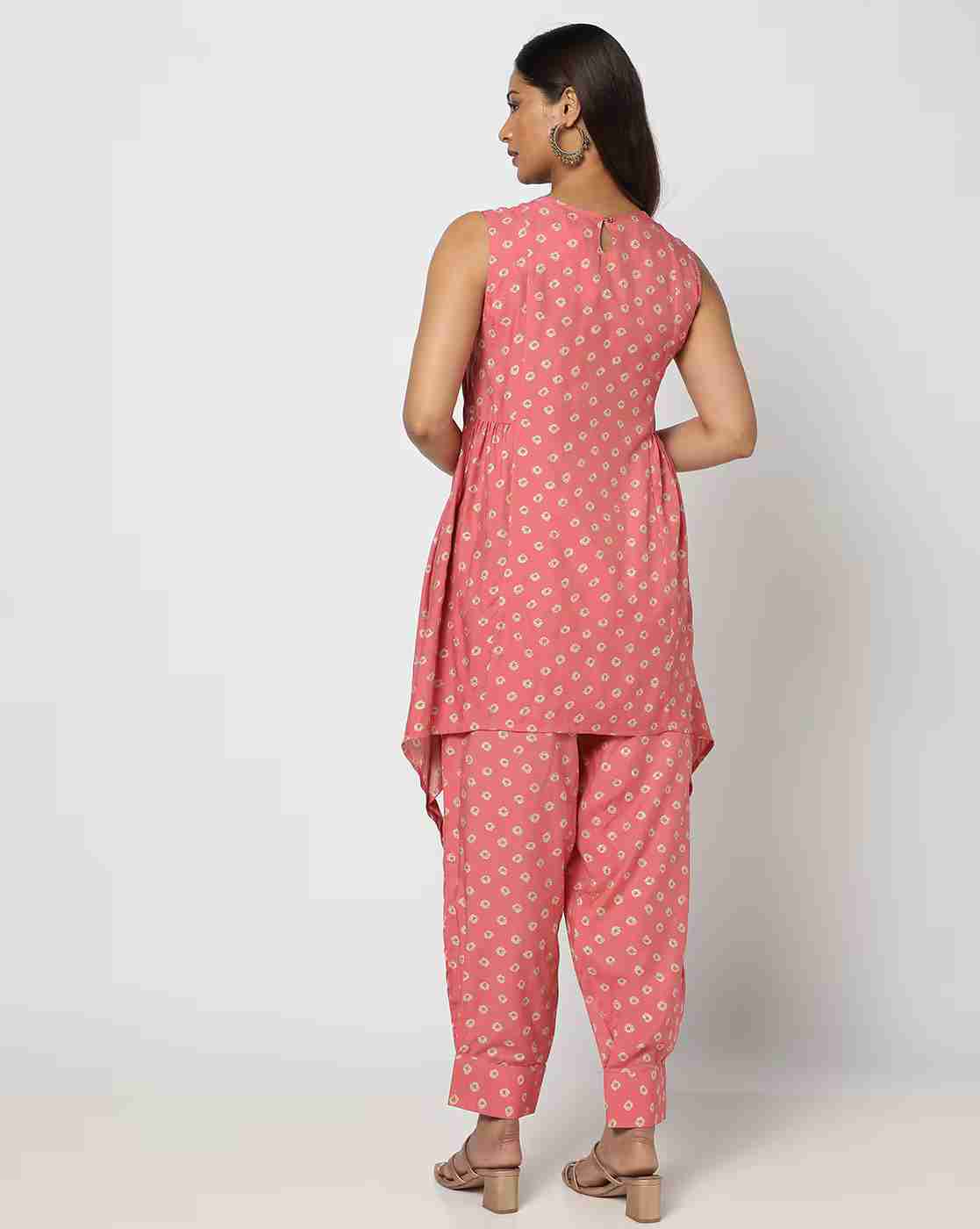 FUSION | Women Bandhani Print Kurta & Pants Co-Ord Set|2