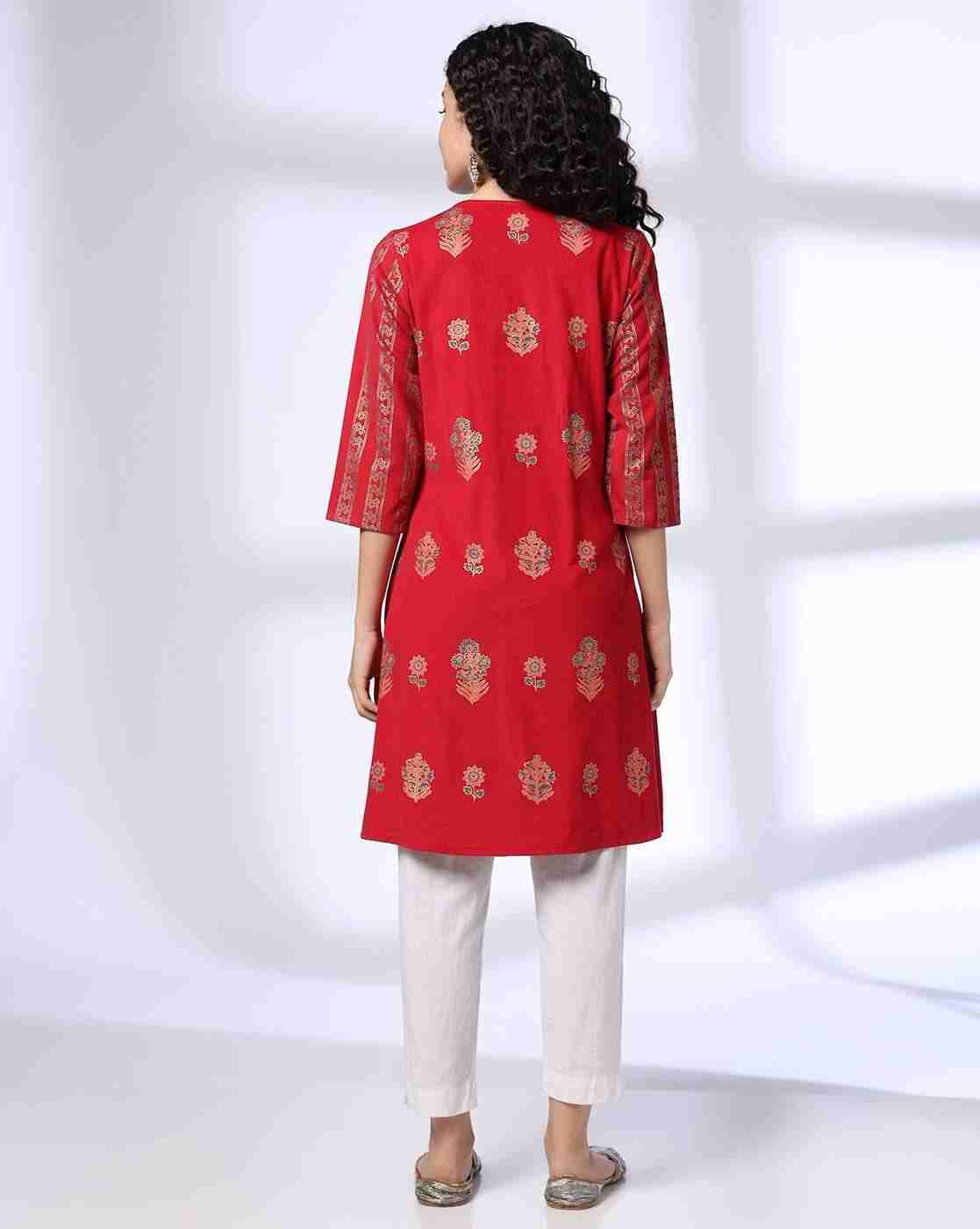 FUSION | Women Printed A-Line Kurta|2
