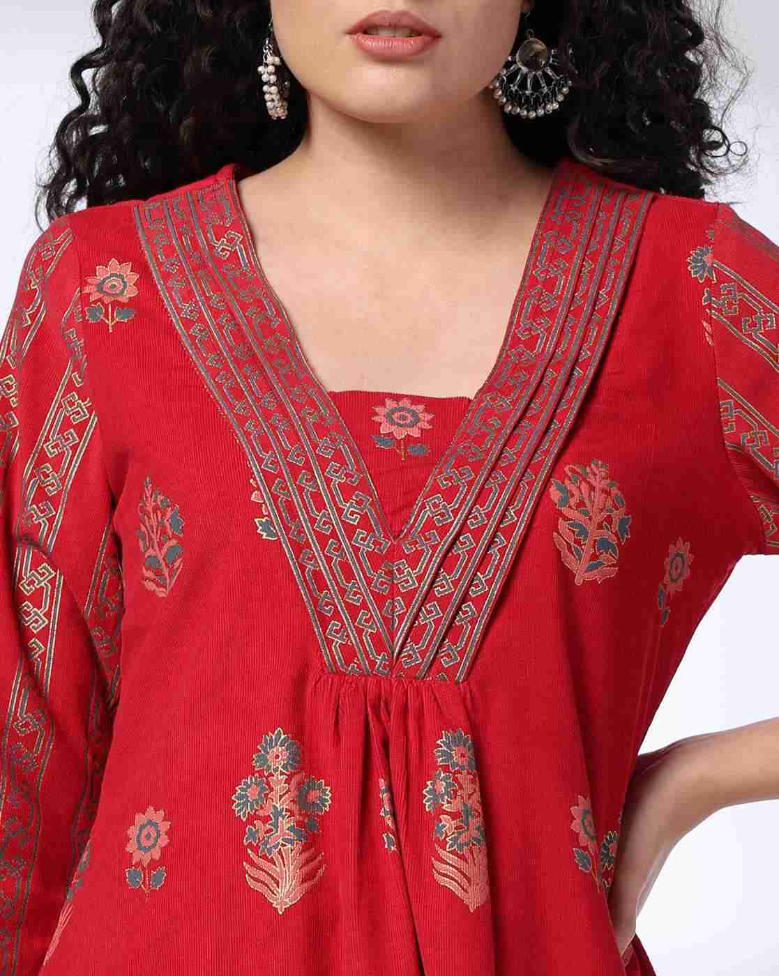 FUSION | Women Printed A-Line Kurta|3