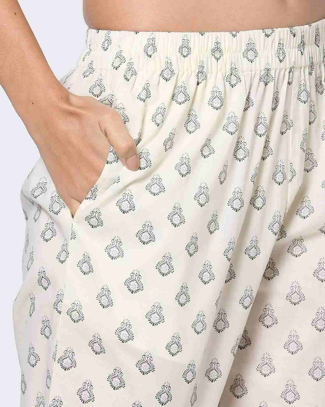 FUSION | Women Printed A-Line Kurta with Pants|4