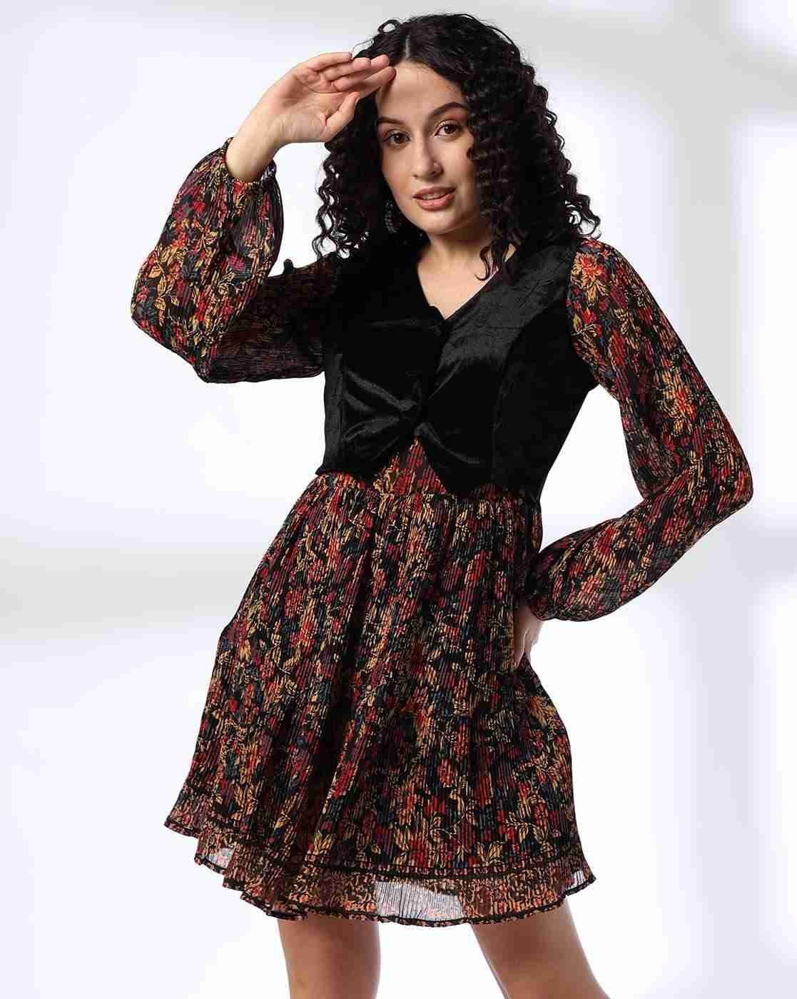 FUSION | Women Floral Print Fit & Flare Dress|0