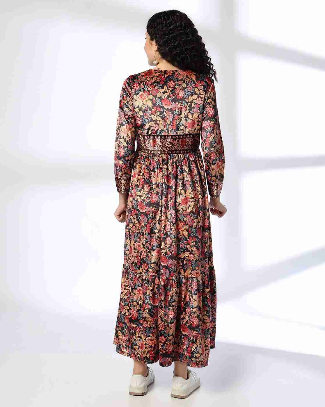 FUSION | Women Floral Print Tiered Dress|2
