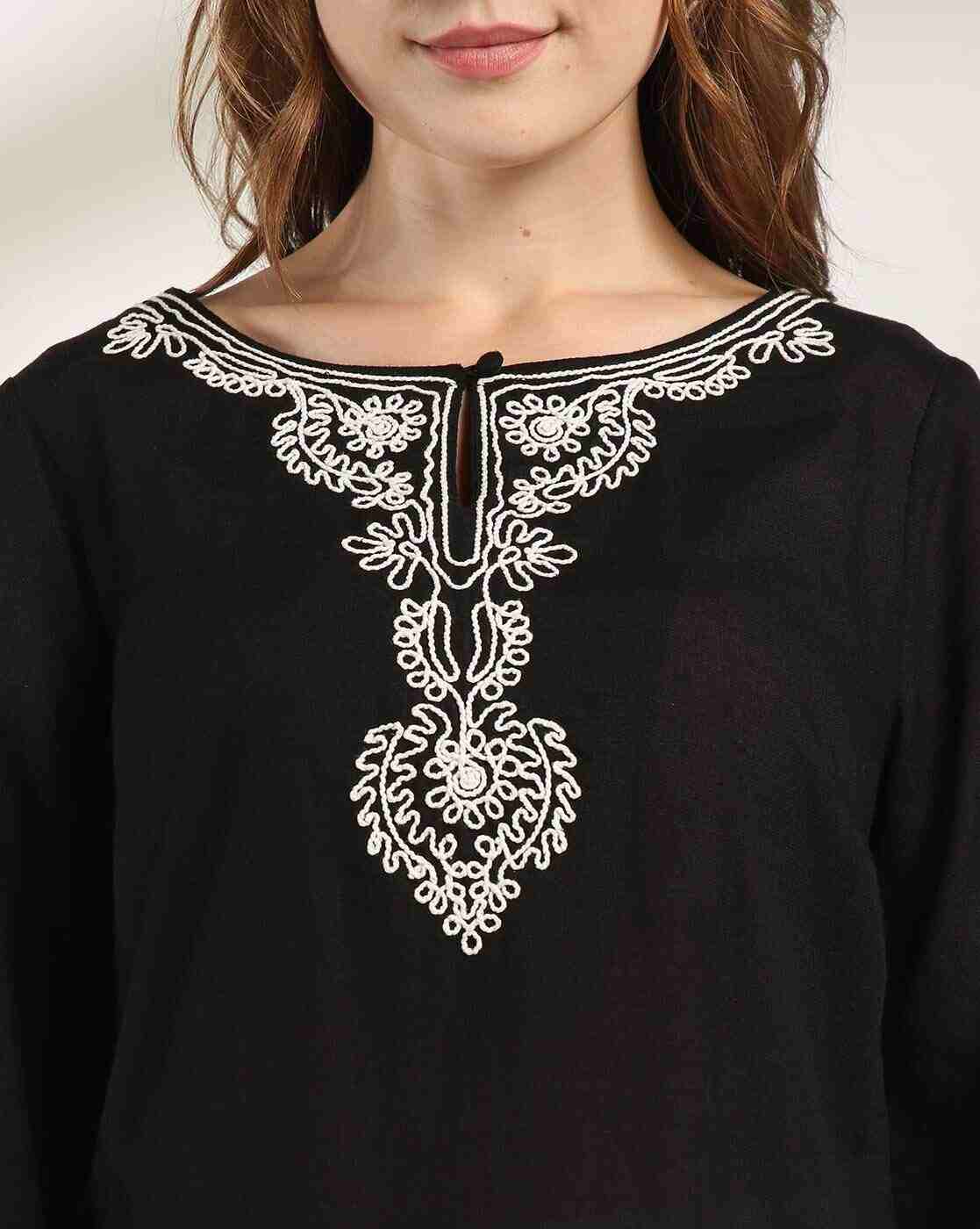FUSION | Women Embroidered Straight Kurta|3