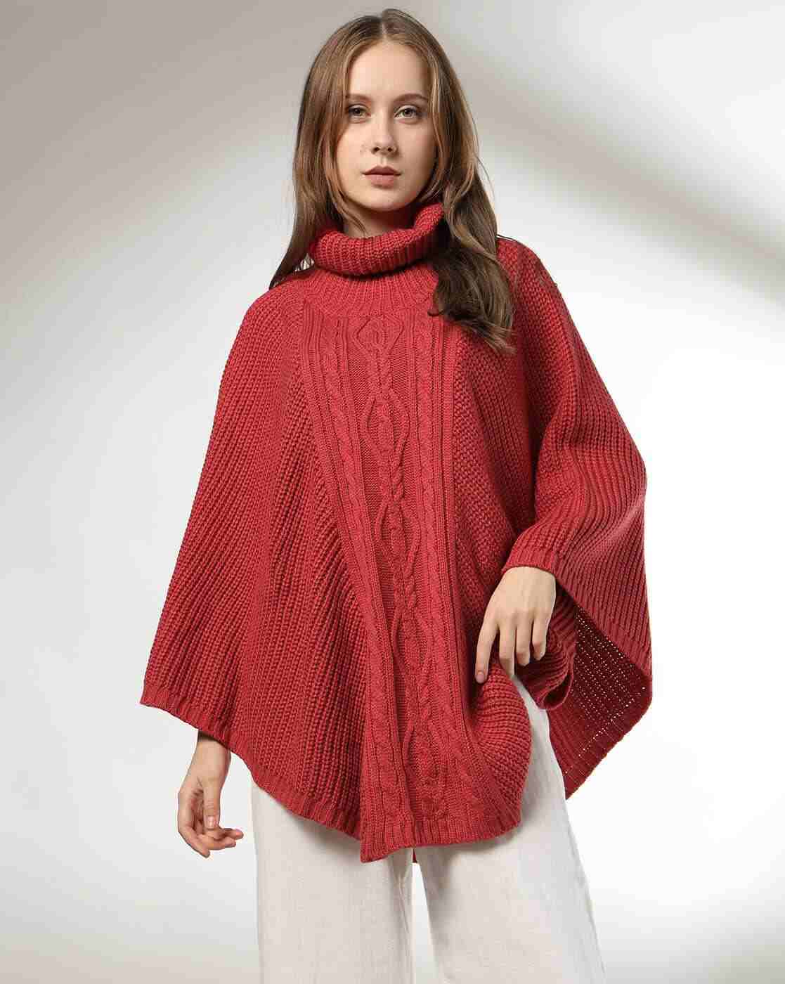 FUSION | Women Knitted Asymmetric Ponchos|0