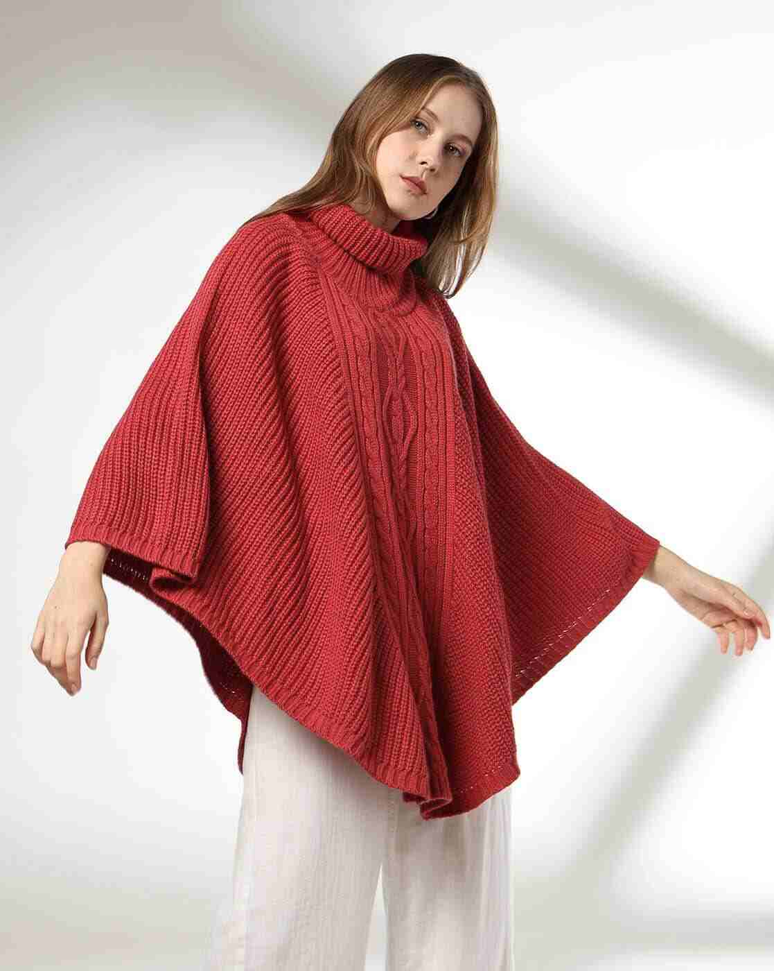 FUSION | Women Knitted Asymmetric Ponchos|3