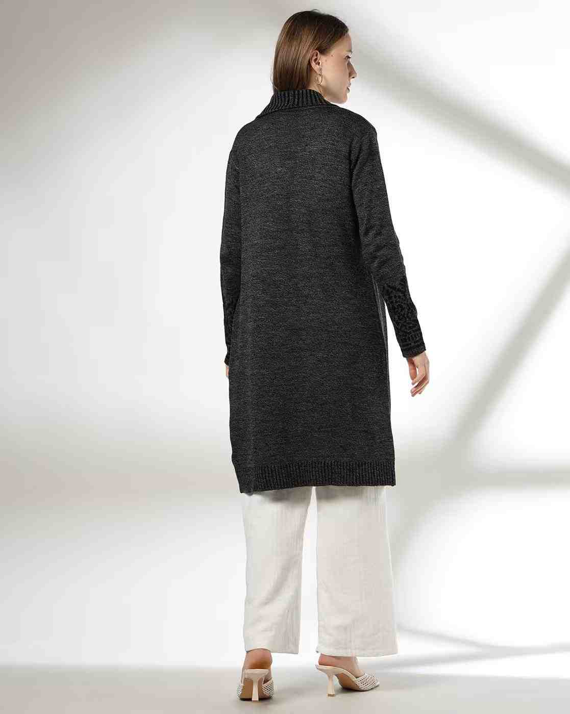 FUSION | Women Knitted Open-Front Shrug|2