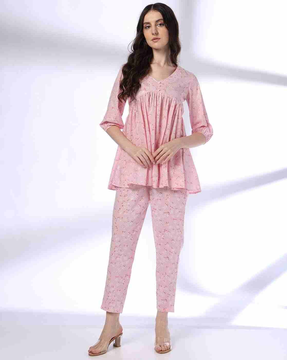 FUSION | Women Floral Print Top & Pants Set|0