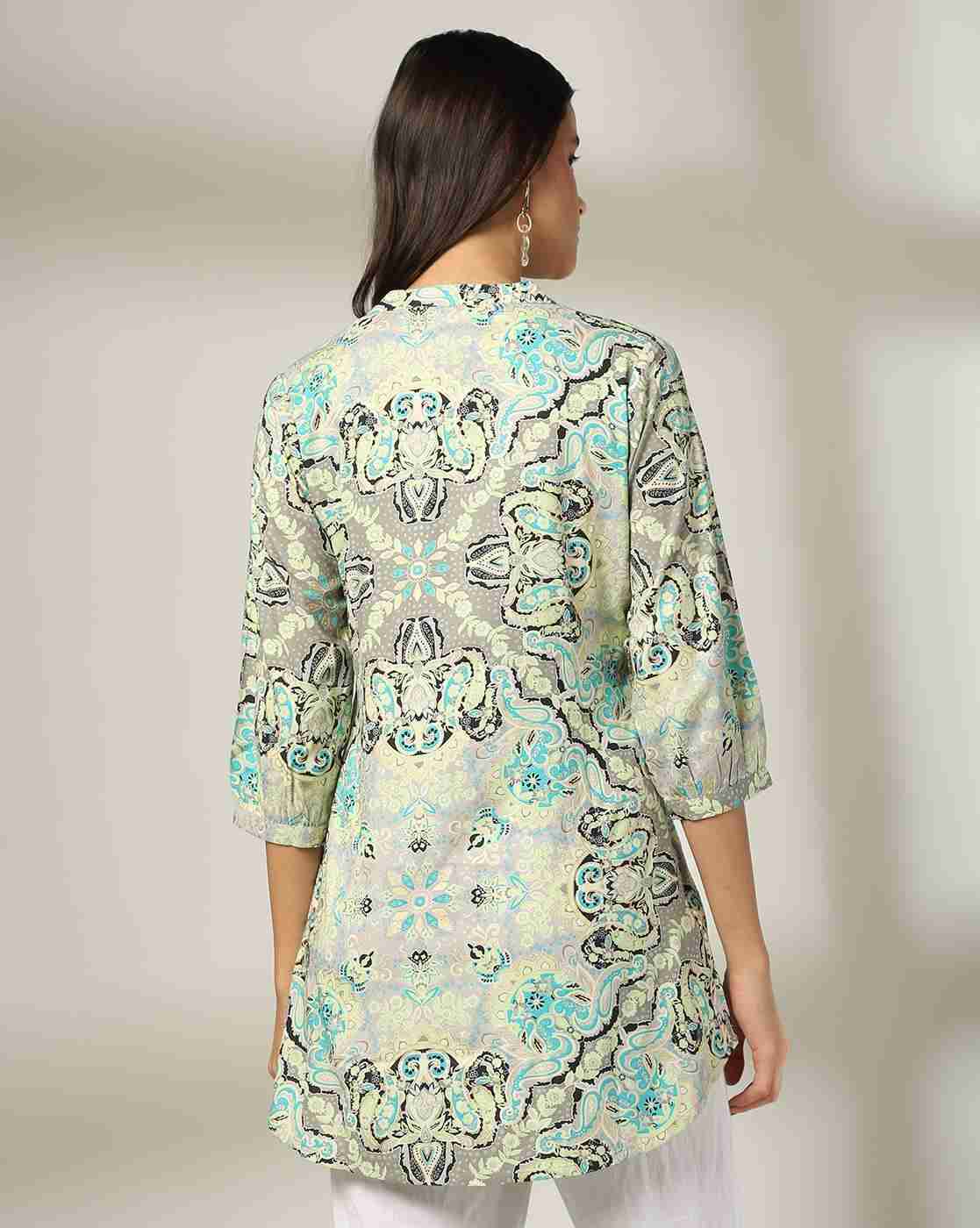 FUSION | Women Floral Print A-Line Tunic|2