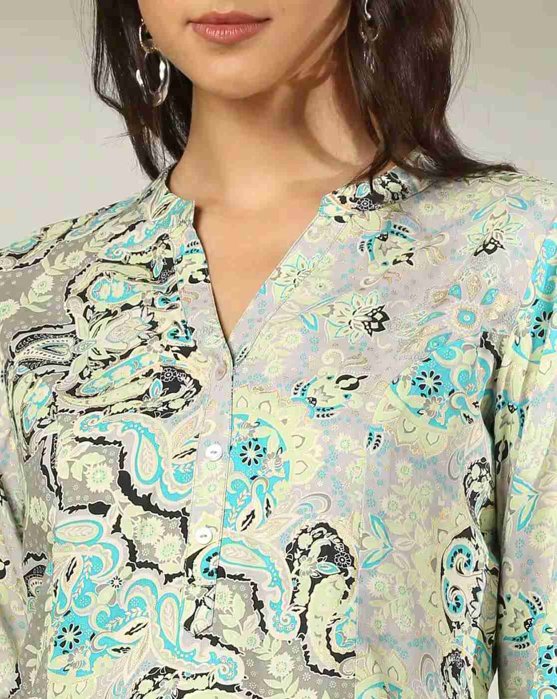 FUSION | Women Floral Print A-Line Tunic|3