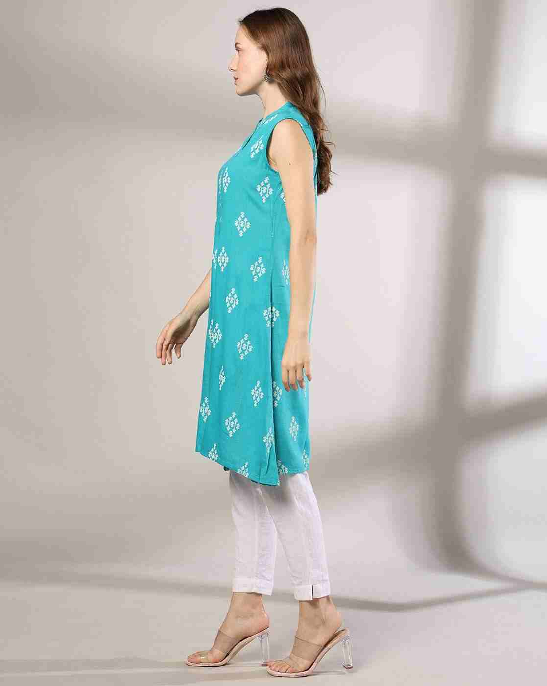 FUSION | Women Printed A-Line Kurta|1