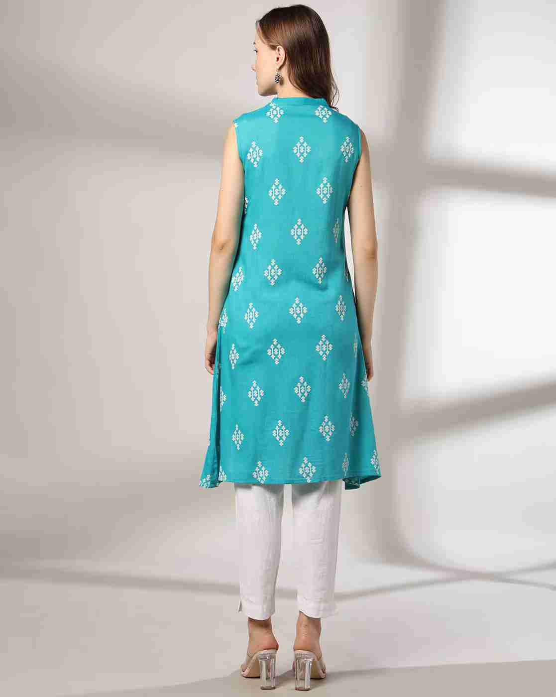 FUSION | Women Printed A-Line Kurta|2
