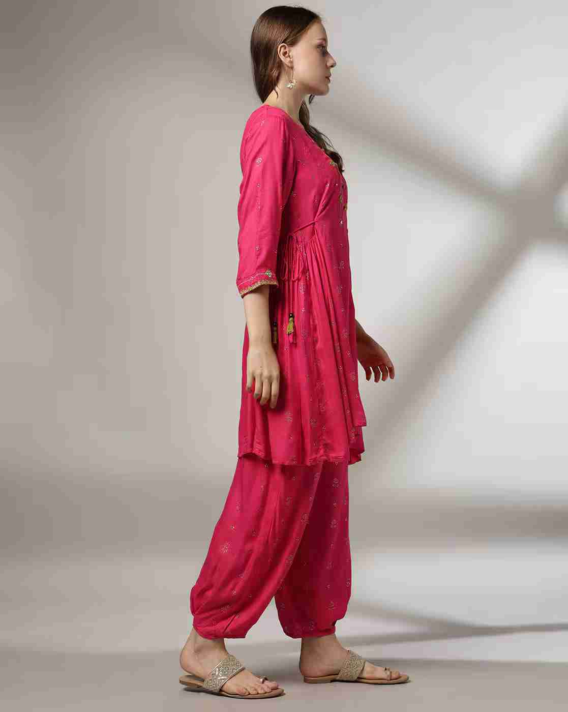 FUSION | Women Embroidered Kurti & Salwar Set|1