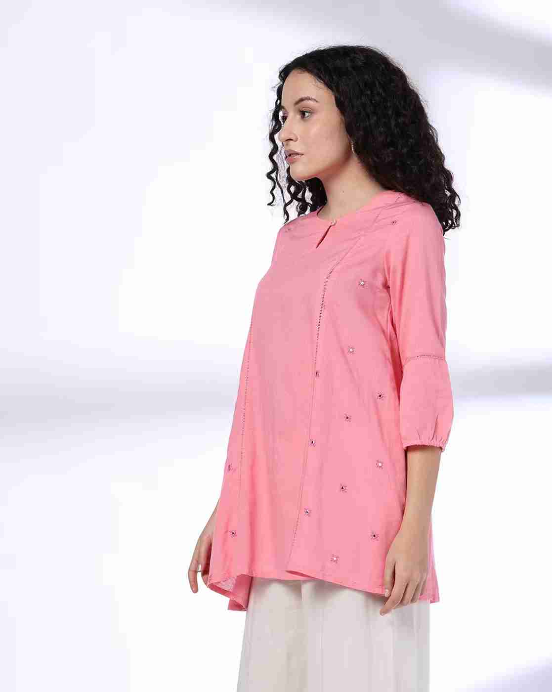 FUSION | Women Abla Embroidered Relaxed Fit Tunic|1