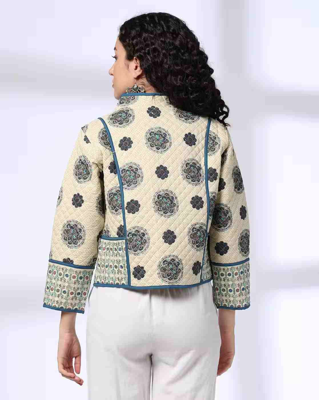 FUSION | Women Floral Print Relaxed Fit Jacket|2