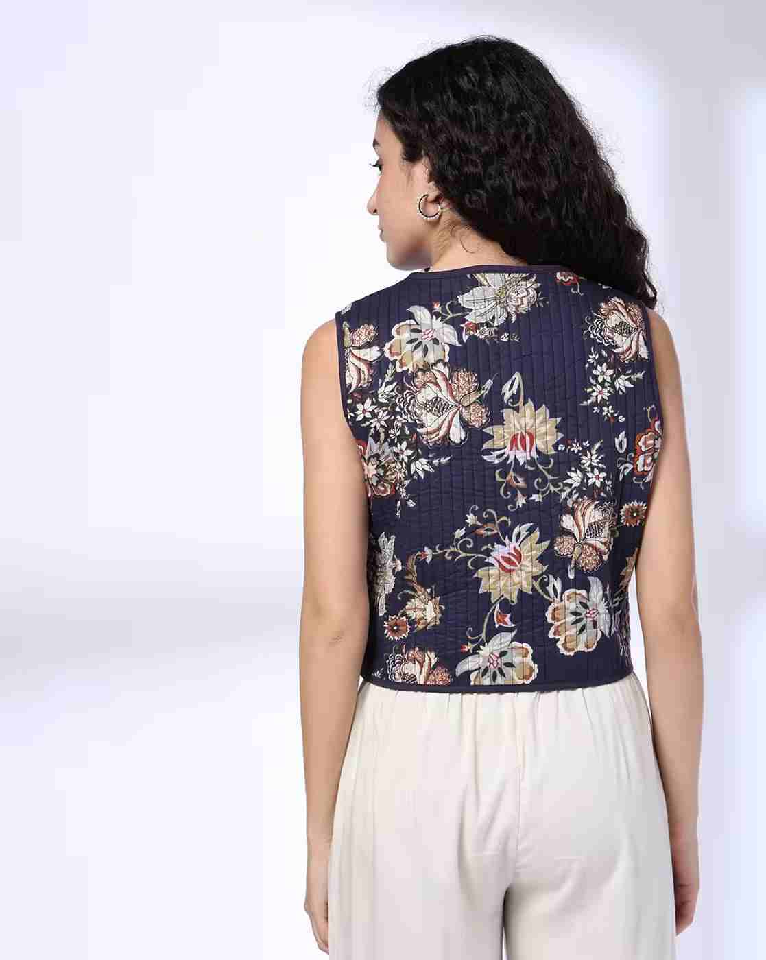 FUSION | Women Floral Print Relaxed Fit Jacket|2