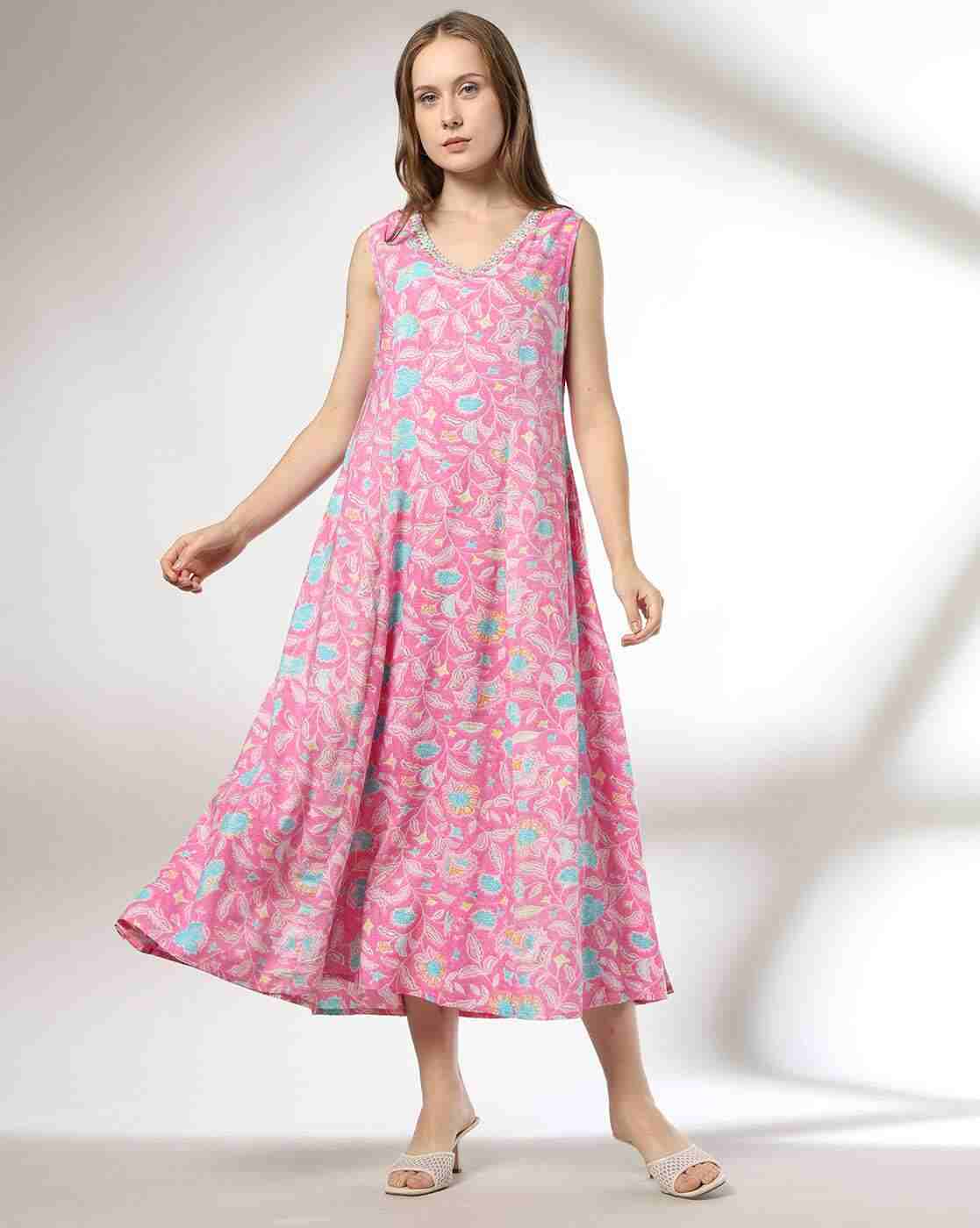 FUSION | Women Floral Print A-Line Dress|0