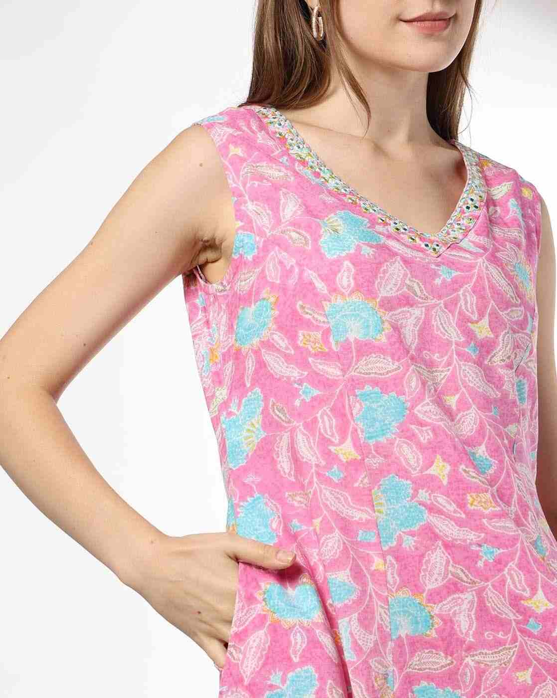 FUSION | Women Floral Print A-Line Dress|3