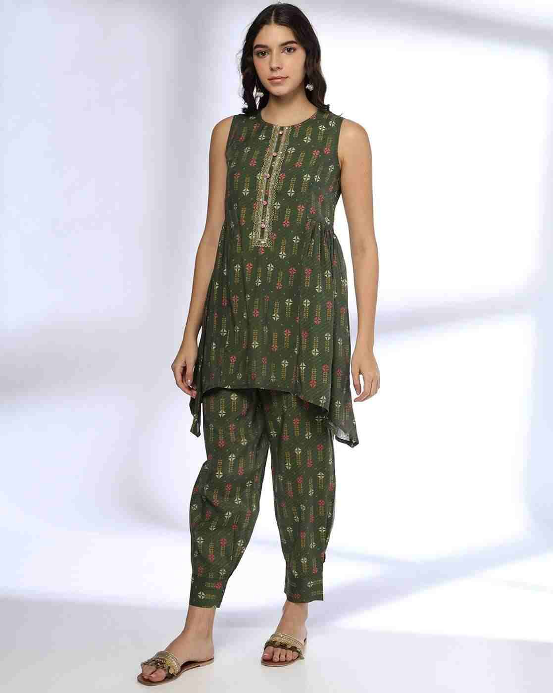 FUSION | Women Printed Kurta & Pants Set|0