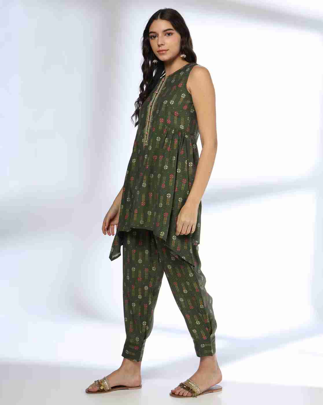 FUSION | Women Printed Kurta & Pants Set|1