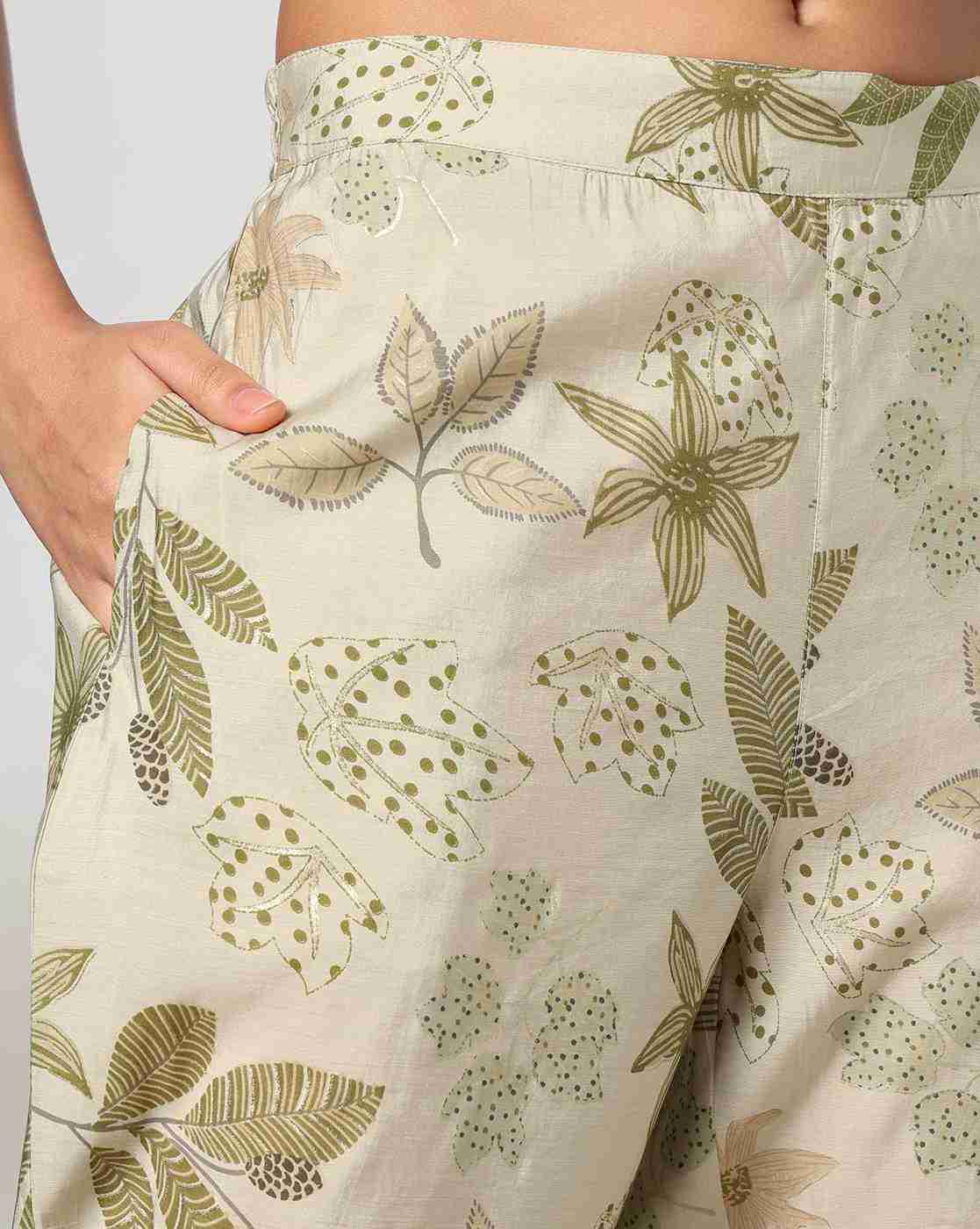 FUSION | Women Floral Print Kurta & Pants Set|4