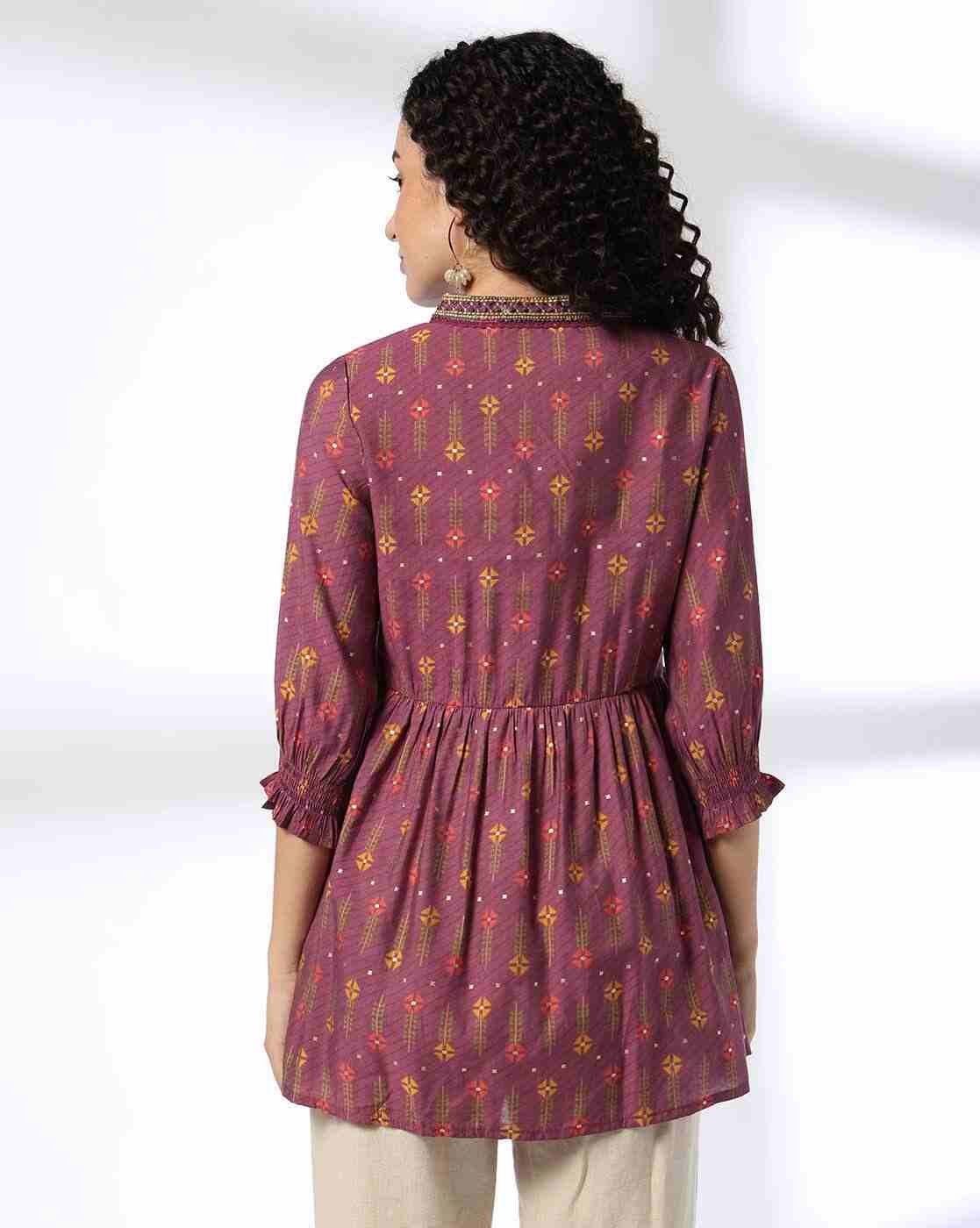 FUSION | Women Printed A-Line Kurta|2