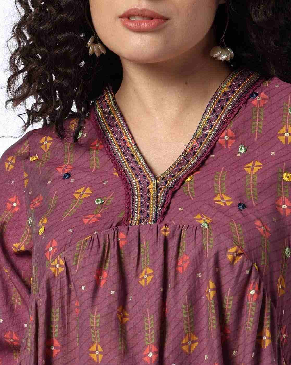 FUSION | Women Printed A-Line Kurta|3