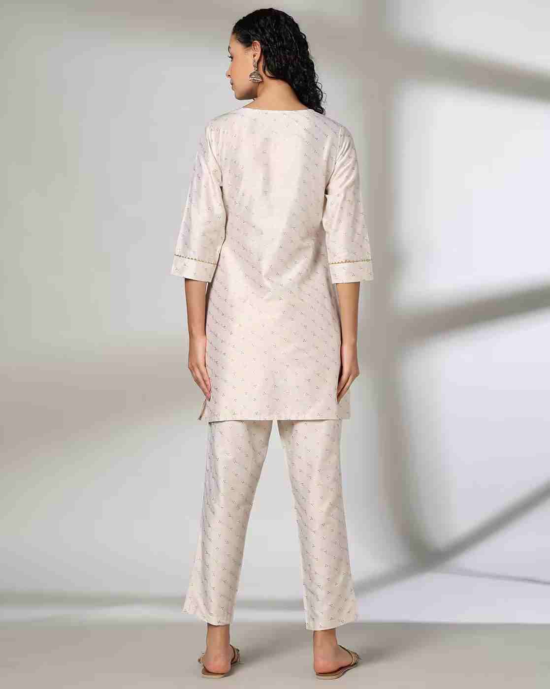 FUSION | Women Floral Print Straight Kurta & Pants Set|2