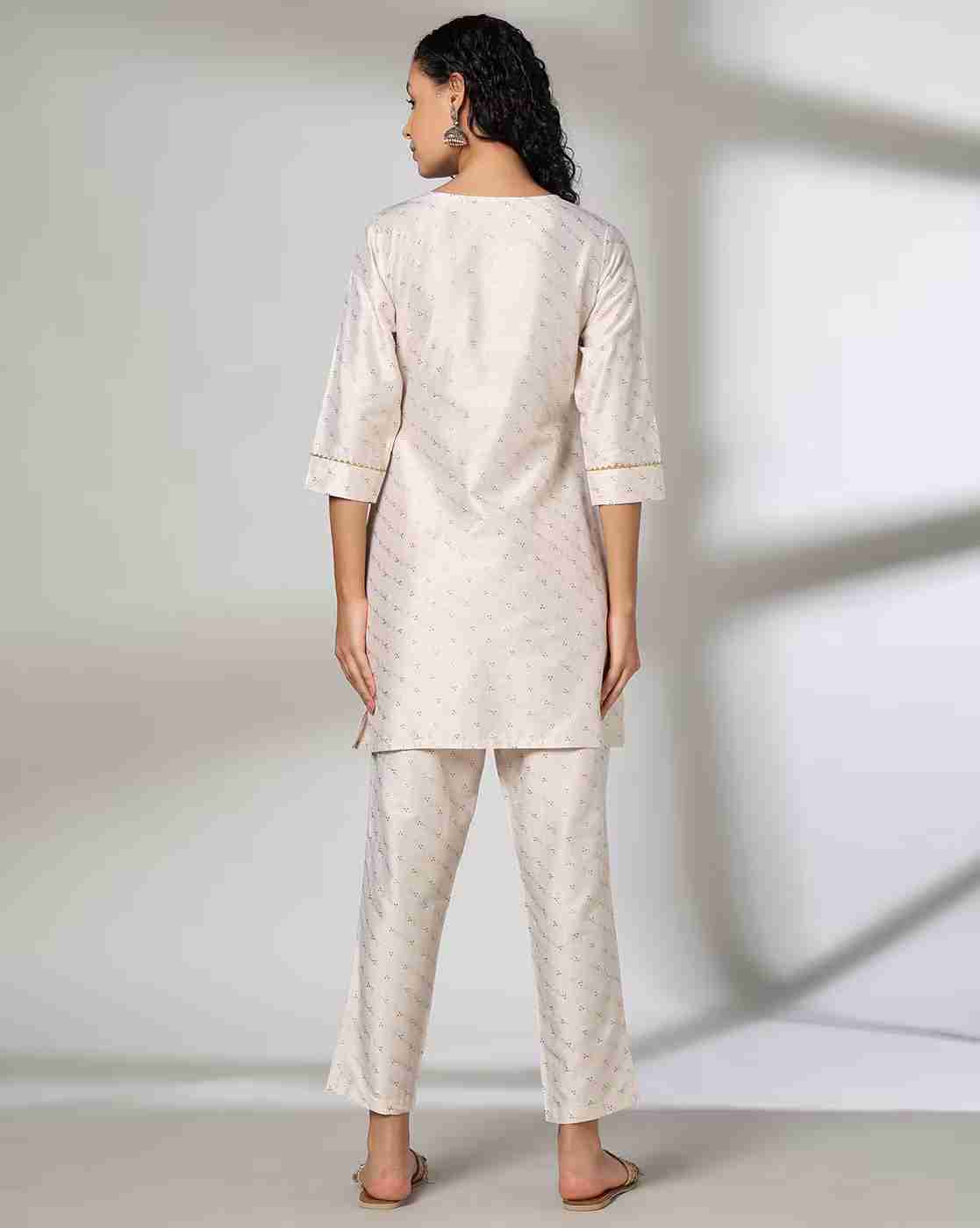 FUSION | Women Floral Print Straight Kurta & Pants Set|2