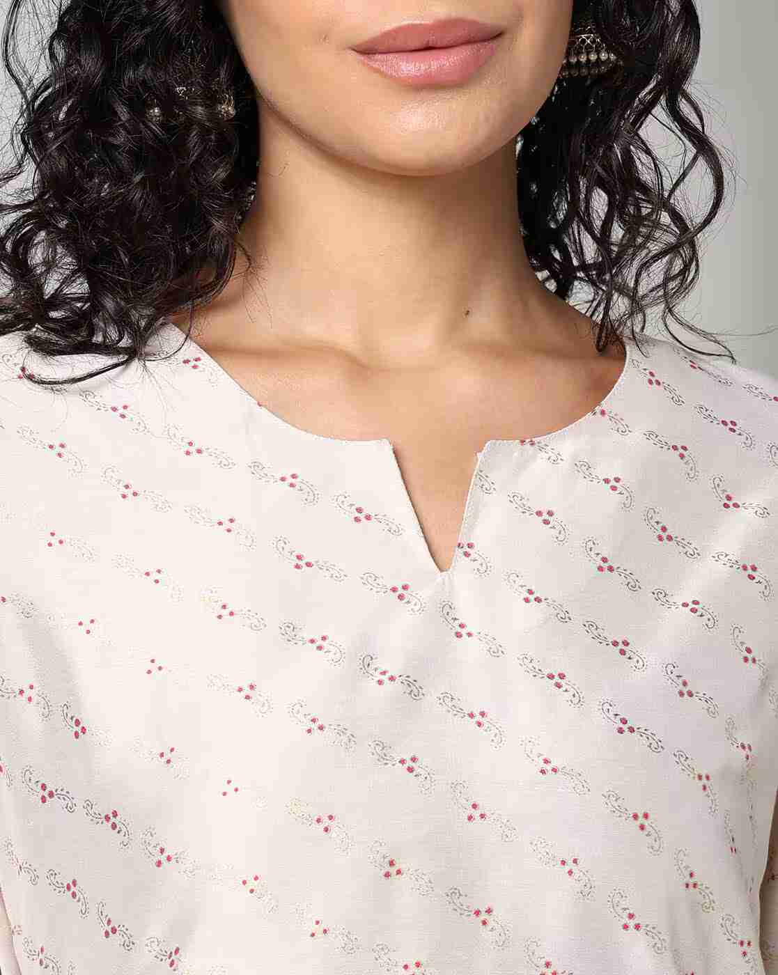 FUSION | Women Floral Print Straight Kurta & Pants Set|3