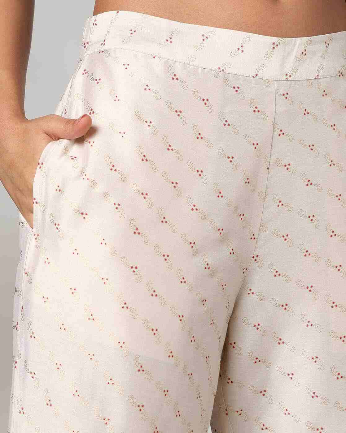 FUSION | Women Floral Print Straight Kurta & Pants Set|4