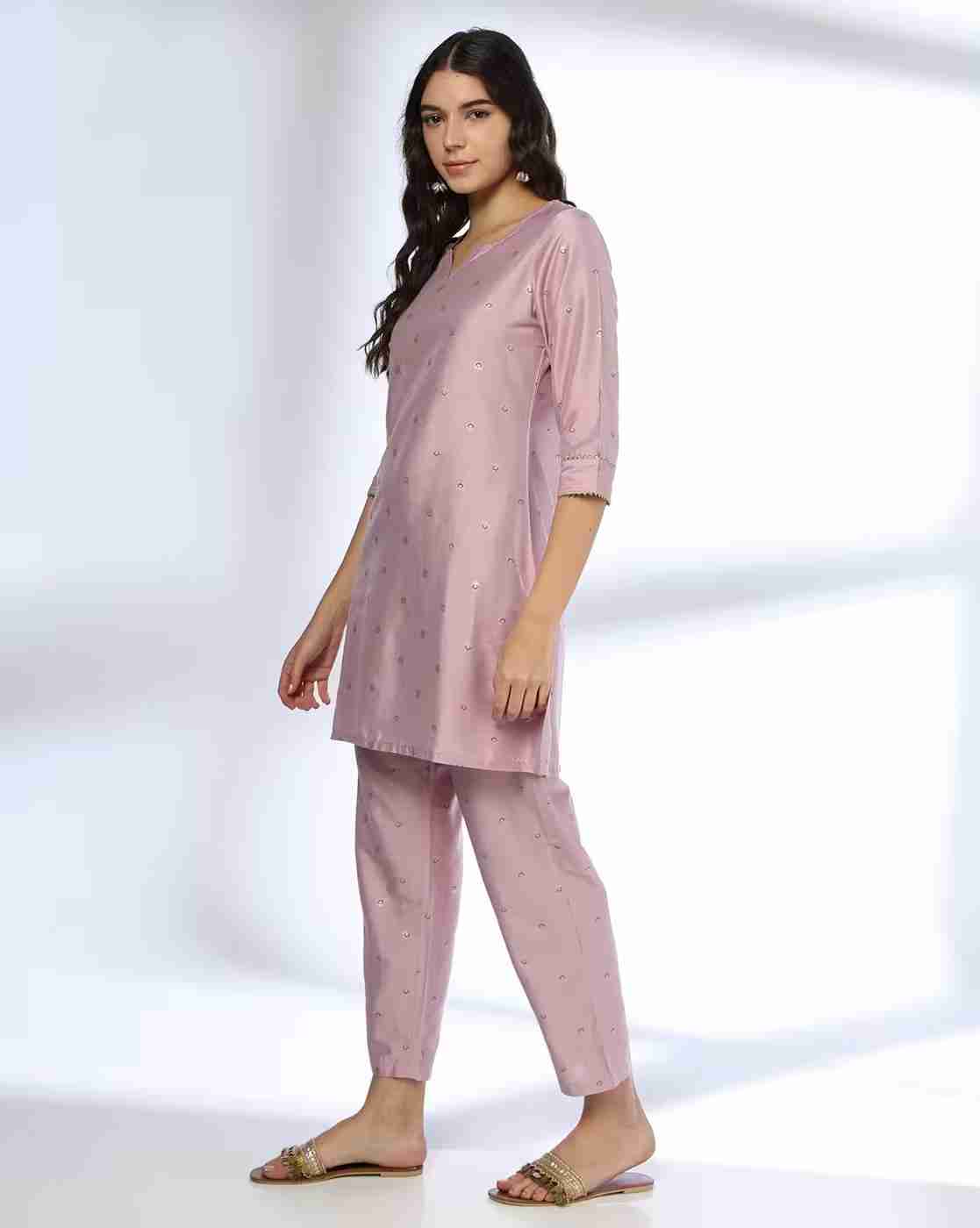 FUSION | Women Floral Print Straight Kurta & Pants Set|1