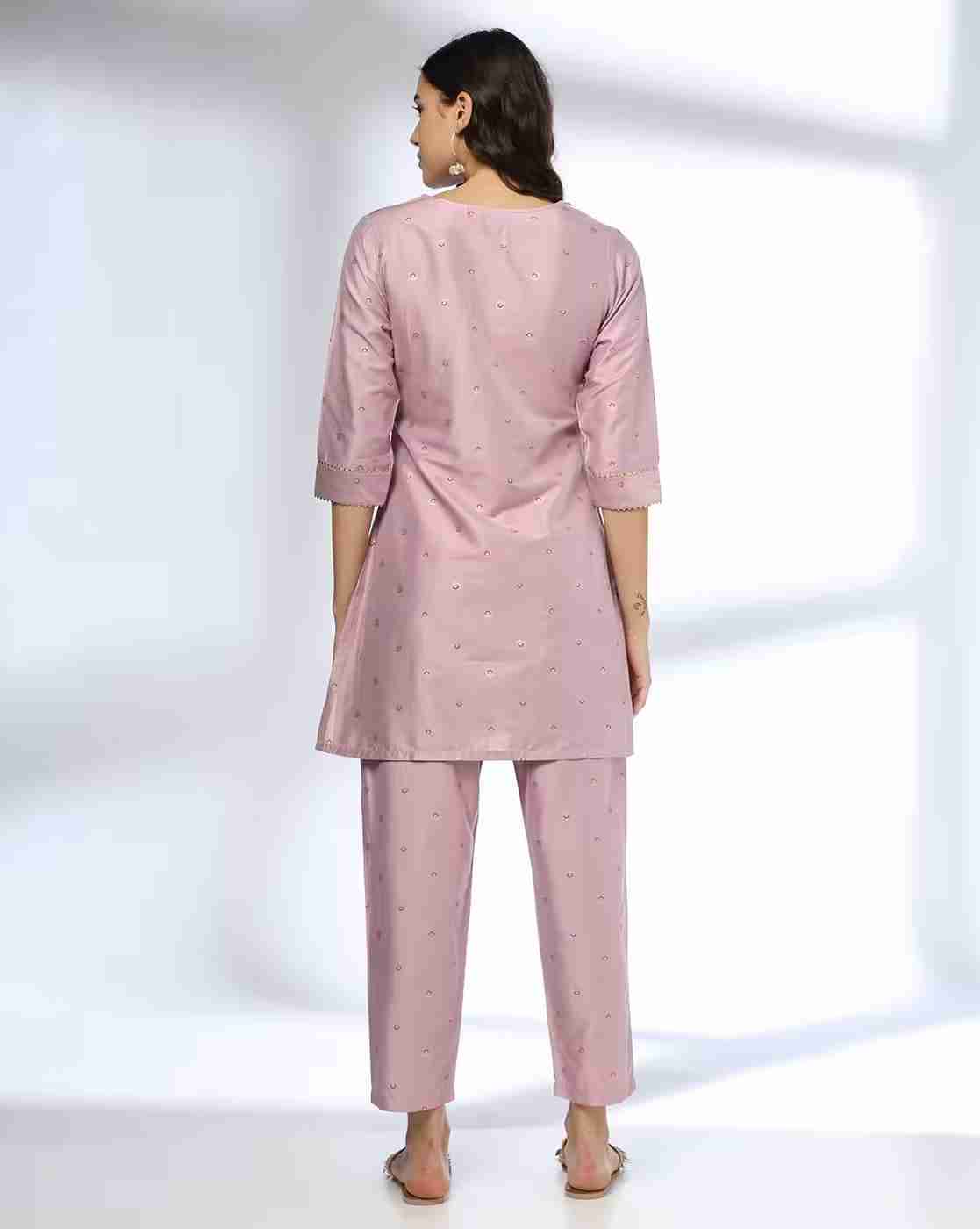 FUSION | Women Floral Print Straight Kurta & Pants Set|2