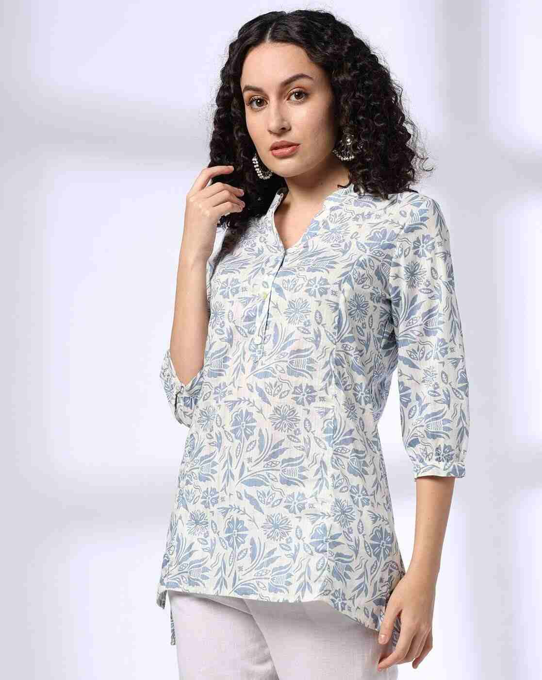 FUSION | Women Floral Print A-Line Kurta|0