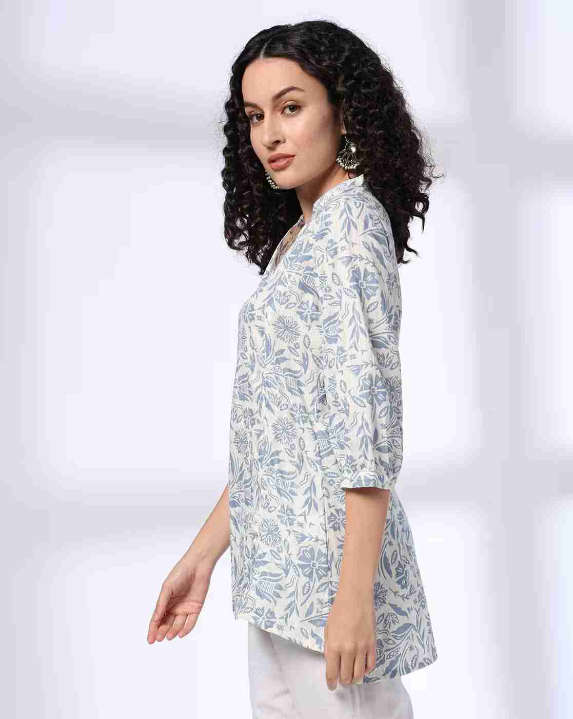 FUSION | Women Floral Print A-Line Kurta|1