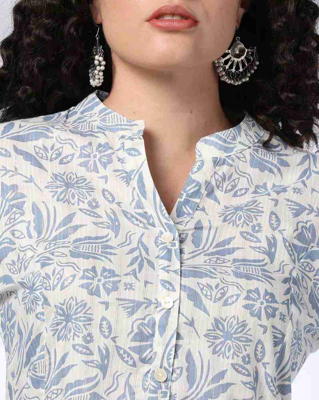 FUSION | Women Floral Print A-Line Kurta|3