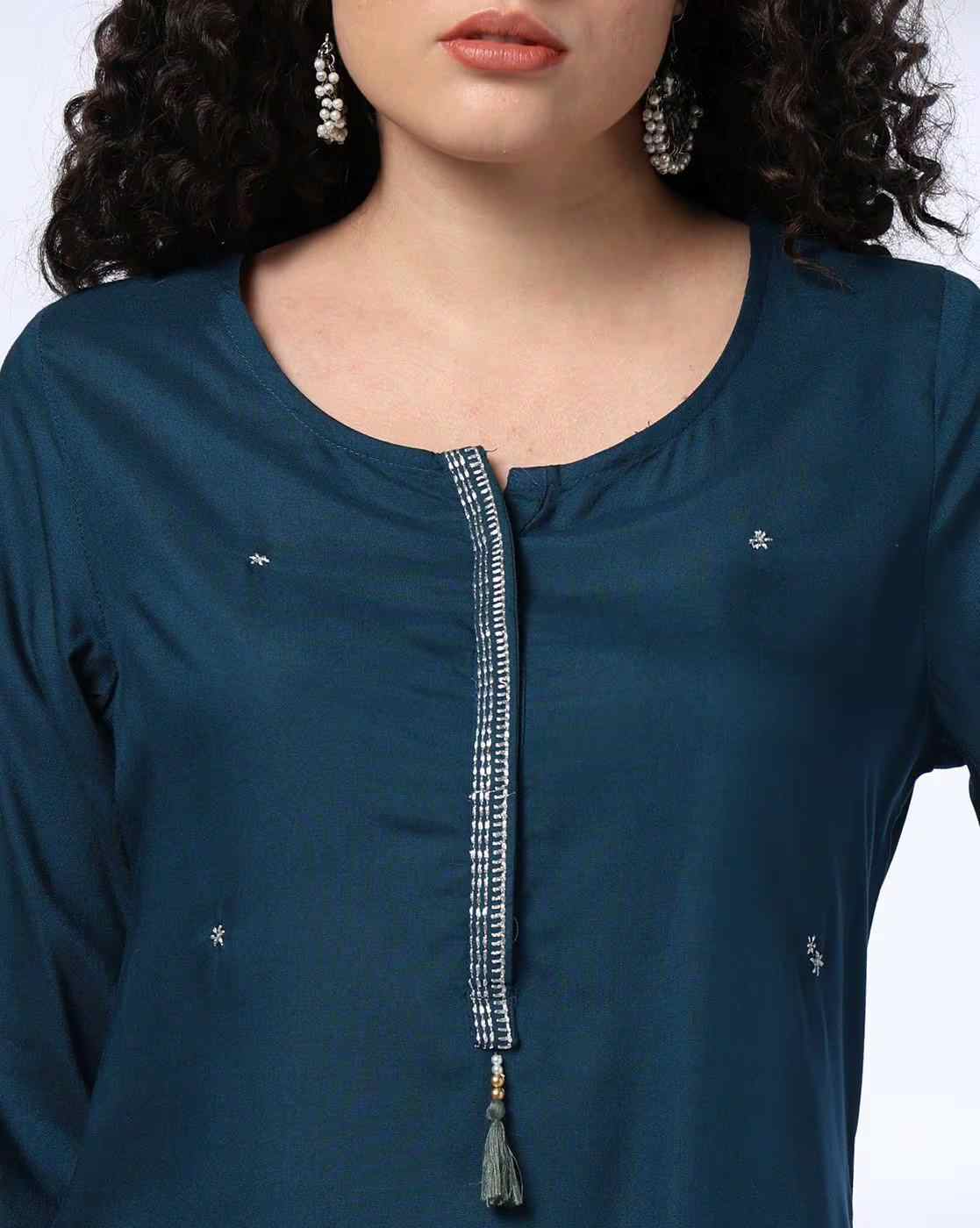 FUSION | Women Straight Kurta Suit Set|3