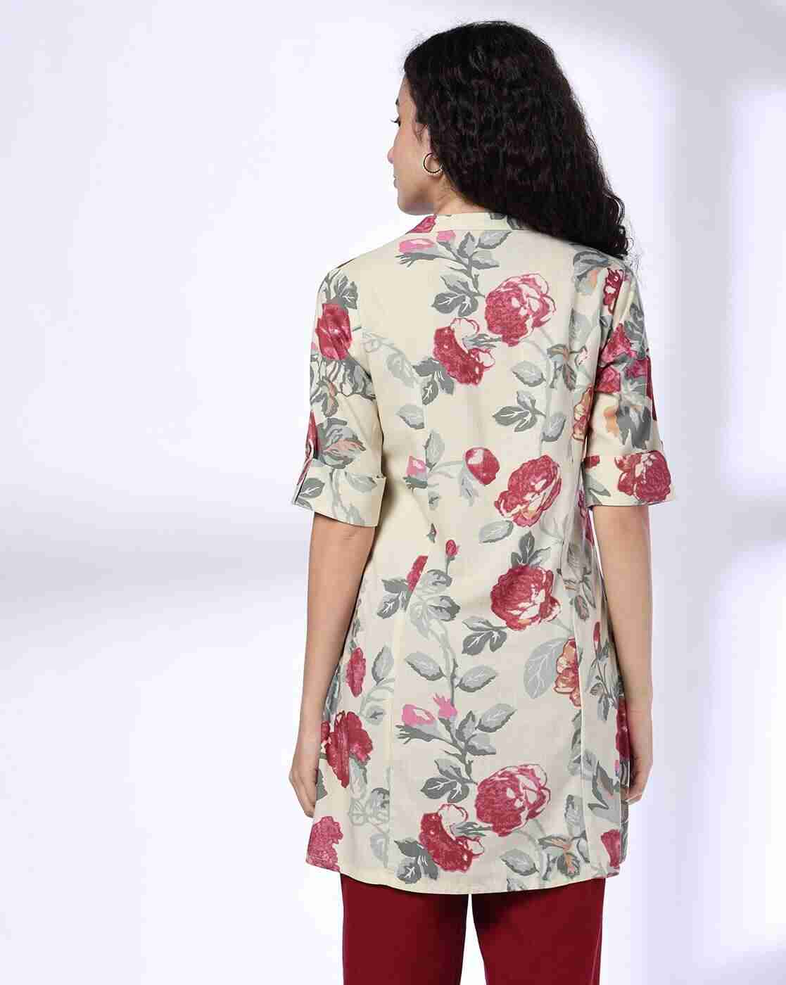 FUSION | Women Floral Print A-Line Kurta|2